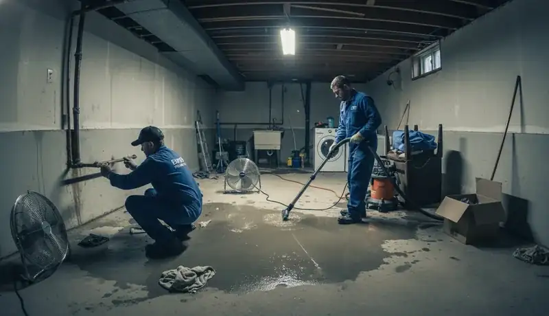 Expert Plumbing Pro - emergency-burst-pipe-repair-for-a-flooded-basement-in-belmont